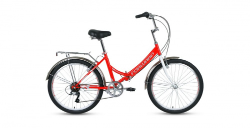 Фото выбрать и купить горный или городской велосипед, туристический, складной, со склада в СПб - большой выбор для взрослого, размеры 14, 16, 20, 22, 24, 26, 28 дюймов, детские велосипеды, велосипед forward valencia 24 1.0 (2020) red/gray красный/серый, размер 16''  в наличии - интернет-магазин Мастерская Тимура