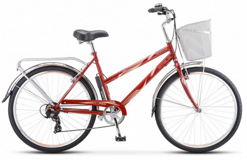 Фото выбрать и купить горный или городской велосипед, коммутер или коммютер, подростковый или туристический со склада в СПб - большой выбор для взрослого, размеры 16, 18, 20, 24, 26 и 28 дюймов, велосипед stels navigator 250 lady 26 z010 (2019) тёмно-красный, размер 19" велосипеды в наличии - интернет-магазин Мастерская Тимура