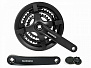 Фото выбрать и купить система шатунов 3v 48/38/28t shimano ty301 170 мм с защитой, чёрн., под каретку 122 мм, afcty301c888cl для велосипедов со склада в СПб - большой выбор для взрослого, запчасти для велосипедов в наличии - интернет-магазин Мастерская Тимура