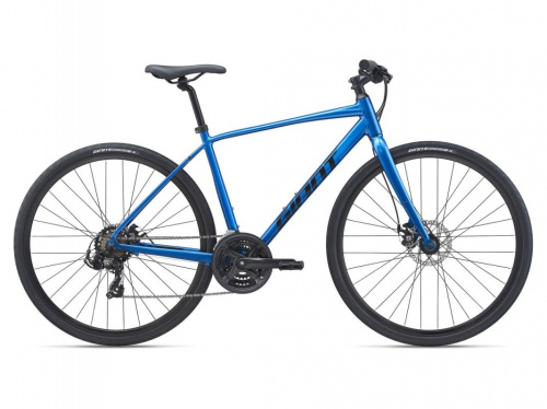Фото выбрать и купить шоссейный велосипед или циклокросс со склада в СПб - большой выбор для взрослого 27,5 и 28 дюймов,  велосипед giant escape 3 disc (2021) синий, размер l  в наличии - интернет-магазин Мастерская Тимура