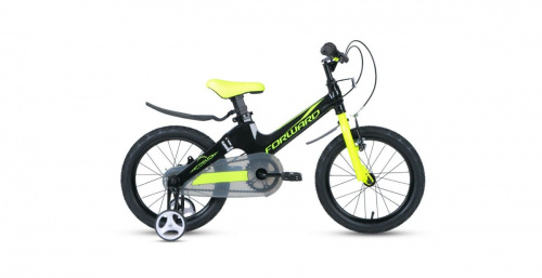 Фото выбрать и купить детский велосипед или подростковый, для девочки или мальчика, размеры 12 дюймов, 14 дюймов, 16 дюймов, 18 дюймов и 20 дюймов, горный, городской, фэтбайк, полуфэт, BMX, складной детский, трехколесный, со склада в СПб - детские велосипеды, велосипед forward cosmo 16 2.0 (2020) black/green черный/зеленый  в наличии - интернет-магазин Мастерская Тимура