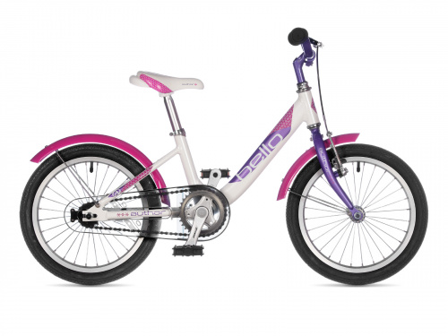 Фото выбрать и купить детский велосипед или подростковый, для девочки или мальчика, размеры 12 дюймов, 14 дюймов, 16 дюймов, 18 дюймов и 20 дюймов, горный, городской, фэтбайк, полуфэт, BMX, складной детский, трехколесный, со склада в СПб - детские велосипеды, велосипед author bello (2022) белый/фиолетовый  в наличии - интернет-магазин Мастерская Тимура