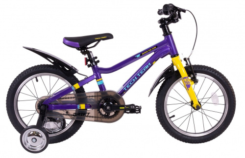 Фото выбрать и купить детский велосипед или подростковый, для девочки или мальчика, размеры 12 дюймов, 14 дюймов, 16 дюймов, 18 дюймов и 20 дюймов, горный, городской, фэтбайк, полуфэт, BMX, складной детский, трехколесный, со склада в СПб - детские велосипеды, велосипед tech team drift 16 alu (16" 1 ск.) фиолетовый  в наличии - интернет-магазин Мастерская Тимура