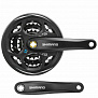Фото выбрать и купить система (комплект шатунов) shimano fc-m311-l, c защитой, sqr, 175 мм, 48х38х28t (черный, afcm311e888cl) для велосипедов со склада в СПб - большой выбор для взрослого, запчасти для велосипедов в наличии - интернет-магазин Мастерская Тимура
