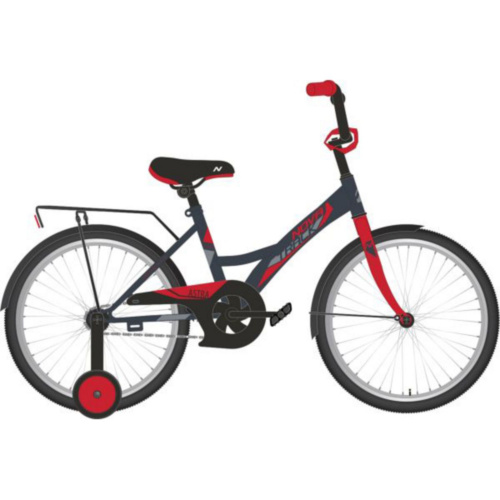 Фото выбрать и купить детский велосипед или подростковый, для девочки или мальчика, размеры 12 дюймов, 14 дюймов, 16 дюймов, 18 дюймов и 20 дюймов, горный, городской, фэтбайк, полуфэт, BMX, складной детский, трехколесный, со склада в СПб - детские велосипеды, велосипед novatrack 18" astra серый, тормоз нож, крылья, багажник, защита а-тип  в наличии - интернет-магазин Мастерская Тимура