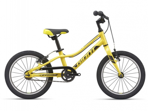 Фото выбрать и купить детский велосипед или подростковый, для девочки или мальчика, размеры 12 дюймов, 14 дюймов, 16 дюймов, 18 дюймов и 20 дюймов, горный, городской, фэтбайк, полуфэт, BMX, складной детский, трехколесный, со склада в СПб - детские велосипеды, велосипед giant arx 16 f/w (2021) желтый  в наличии - интернет-магазин Мастерская Тимура
