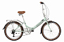 Фото выбрать и купить novatrack 24" складной, aurora, мятный, shimano 6 speed, ty21/ts38 (24faurora6s.bl4) велосипеды  со склада в СПб - большой выбор для взрослого и для детей, novatrack 24" складной, aurora, мятный, shimano 6 speed, ty21/ts38 (24faurora6s.bl4) велосипеды в наличии - интернет-магазин Мастерская Тимура