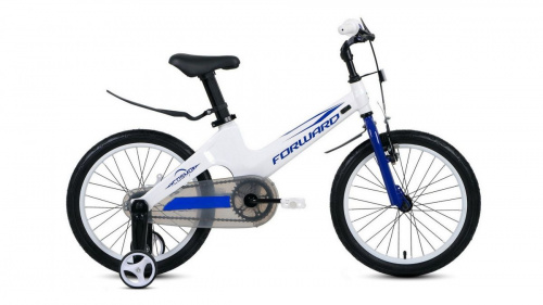 Фото выбрать и купить детский велосипед или подростковый, для девочки или мальчика, размеры 12 дюймов, 14 дюймов, 16 дюймов, 18 дюймов и 20 дюймов, горный, городской, фэтбайк, полуфэт, BMX, складной детский, трехколесный, со склада в СПб - детские велосипеды, велосипед forward cosmo 18 (2020) white белый  в наличии - интернет-магазин Мастерская Тимура