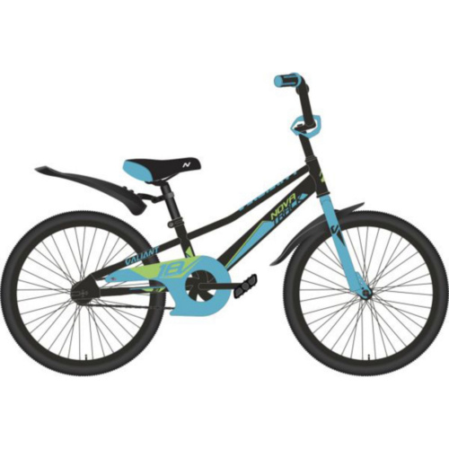 Фото выбрать и купить детский велосипед или подростковый, для девочки или мальчика, размеры 12 дюймов, 14 дюймов, 16 дюймов, 18 дюймов и 20 дюймов, горный, городской, фэтбайк, полуфэт, BMX, складной детский, трехколесный, со склада в СПб - детские велосипеды, велосипед novatrack 18" valiant черный, защита а-тип, тормоз нож, короткие крылья  в наличии - интернет-магазин Мастерская Тимура