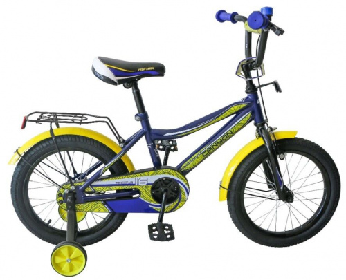 Фото выбрать и купить детский велосипед или подростковый, для девочки или мальчика, размеры 14 дюймов, 16 дюймов, горный, BMX, детский, трехколесный, со склада в СПб - детские велосипеды, велосипед tech team canyon 14 (14" 1 ск.) синий (nn002648)  в наличии - интернет-магазин Мастерская Тимура