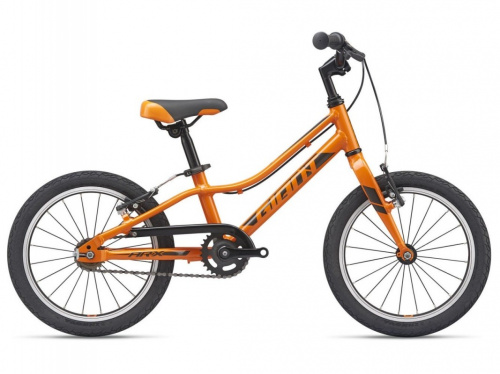 Фото выбрать и купить детский велосипед или подростковый, для девочки или мальчика, размеры 12 дюймов, 14 дюймов, 16 дюймов, 18 дюймов и 20 дюймов, горный, городской, фэтбайк, полуфэт, BMX, складной детский, трехколесный, со склада в СПб - детские велосипеды, велосипед giant arx 16 f/w (2021) оранжевый  в наличии - интернет-магазин Мастерская Тимура