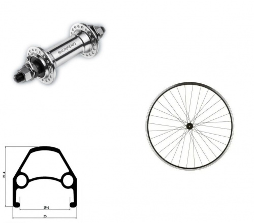 Фото выбрать и купить колесо 26" переднее алюминиевая втулка sf-26fv, 3/8" (гайка), v-brake, двустеночный усиленный обод fw-1317 (ут00023554) Колёса передние 26", в интернет-магазине, в магазинах в наличии или со склада в СПб - большой выбор для любителей велоспорта, колесо 26" переднее алюминиевая втулка sf-26fv, 3/8" (гайка), v-brake, двустеночный усиленный обод fw-1317 (ут00023554) в наличии - интернет-магазин Мастерская Тимура