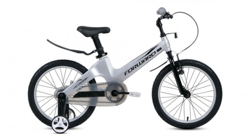 Фото выбрать и купить детский велосипед или подростковый, для девочки или мальчика, размеры 12 дюймов, 14 дюймов, 16 дюймов, 18 дюймов и 20 дюймов, горный, городской, фэтбайк, полуфэт, BMX, складной детский, трехколесный, со склада в СПб - детские велосипеды, велосипед forward cosmo 18 (2020) gray серый  в наличии - интернет-магазин Мастерская Тимура