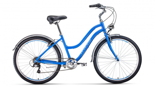 Фото выбрать и купить горный или городской велосипед, коммутер или коммютер, подростковый или туристический со склада в СПб - большой выбор для взрослого, размеры 16, 18, 20, 24, 26 и 28 дюймов, велосипед forward evia air 26 1.0 (2020) blue/white синий/белый, размер 16'' велосипеды в наличии - интернет-магазин Мастерская Тимура