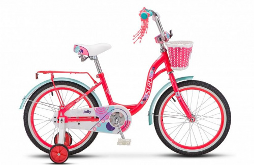 Фото выбрать и купить детский велосипед или подростковый, для девочки или мальчика, размеры 12 дюймов, 14 дюймов, 16 дюймов, 18 дюймов и 20 дюймов, горный, городской, фэтбайк, полуфэт, BMX, складной детский, трехколесный, со склада в СПб - детские велосипеды, велосипед stels jolly 18" 9.5" розовый v010  в наличии - интернет-магазин Мастерская Тимура