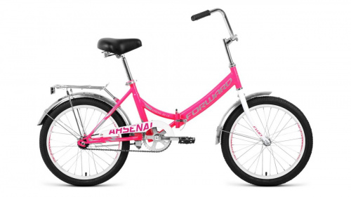 Фото выбрать и купить горный или городской велосипед, туристический, складной, со склада в СПб - большой выбор для взрослого, размеры 14, 16, 20, 22, 24, 26, 28 дюймов, детские велосипеды, велосипед forward arsenal 20 1.0 (2020) pink/gray розовый/серый, размер 14''  в наличии - интернет-магазин Мастерская Тимура