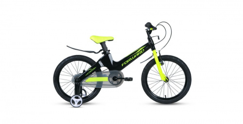 Фото выбрать и купить детский велосипед или подростковый, для девочки или мальчика, размеры 12 дюймов, 14 дюймов, 16 дюймов, 18 дюймов и 20 дюймов, горный, городской, фэтбайк, полуфэт, BMX, складной детский, трехколесный, со склада в СПб - детские велосипеды, велосипед forward cosmo 18 (2020) black/green черный/зеленый  в наличии - интернет-магазин Мастерская Тимура