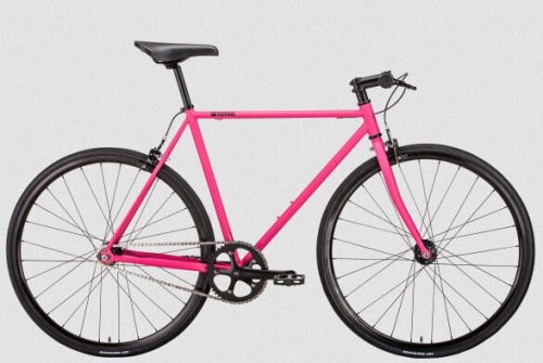 Фото выбрать и купить горный или трековый велосипед, фикс, велосипед для трека, со склада в СПб - большой выбор для взрослого 28 или 29 дюймов, велосипед bearbike paris (2021) розовый, размер 580 мм в наличии - интернет-магазин Мастерская Тимура