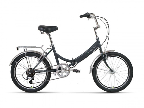 Фото выбрать и купить горный или городской велосипед, туристический, складной, со склада в СПб - большой выбор для взрослого, размеры 14, 16, 20, 22, 24, 26, 28 дюймов, детские велосипеды, велосипед forward arsenal 20 2.0 (2022) темно-серый/зеленый, 14"  в наличии - интернет-магазин Мастерская Тимура