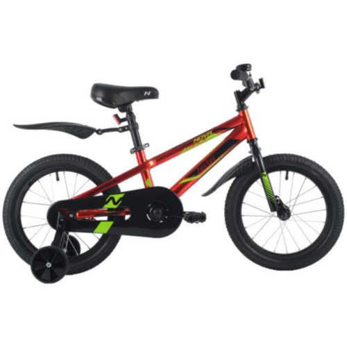 Фото выбрать и купить детский велосипед или подростковый, для девочки или мальчика, размеры 12 дюймов, 14 дюймов, 16 дюймов, 18 дюймов и 20 дюймов, горный, городской, фэтбайк, полуфэт, BMX, складной детский, трехколесный, со склада в СПб - детские велосипеды, велосипед novatrack 16" juster красный, сталь, тормоз нож, пласт крылья, полная защ. цепи  в наличии - интернет-магазин Мастерская Тимура