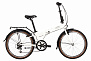 Фото выбрать и купить novatrack 24" vortex белый, складной алюм. shimano 6 speed, стальная вилка, вынос, алюм.руль (24afv.vortex.wt4) велосипеды  со склада в СПб - большой выбор для взрослого и для детей, novatrack 24" vortex белый, складной алюм. shimano 6 speed, стальная вилка, вынос, алюм.руль (24afv.vortex.wt4) велосипеды в наличии - интернет-магазин Мастерская Тимура