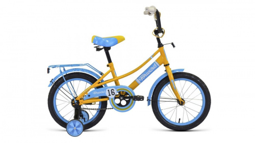 Фото выбрать и купить детский велосипед или подростковый, для девочки или мальчика, размеры 12 дюймов, 14 дюймов, 16 дюймов, 18 дюймов и 20 дюймов, горный, городской, фэтбайк, полуфэт, BMX, складной детский, трехколесный, со склада в СПб - детские велосипеды, велосипед forward azure 16 (2020) yellow/sky blue желтый/голубой  в наличии - интернет-магазин Мастерская Тимура