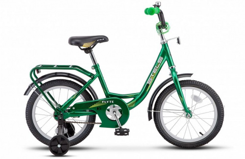 Фото выбрать и купить детский велосипед или подростковый, для девочки или мальчика, размеры 12 дюймов, 14 дюймов, 16 дюймов, 18 дюймов и 20 дюймов, горный, городской, фэтбайк, полуфэт, BMX, складной детский, трехколесный, со склада в СПб - детские велосипеды, велосипед stels flyte 16" 11" зелёный 2018 z011  в наличии - интернет-магазин Мастерская Тимура