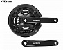 Фото выбрать и купить система (шатуны) 170 мм, shimano fc-mt101, altus, алюминиевые шатуны, под квадрат, sqr, с защитой, 40х30х22t black (afcmt101c002clx) для велосипедов со склада в СПб - большой выбор для взрослого, запчасти для велосипедов в наличии - интернет-магазин Мастерская Тимура