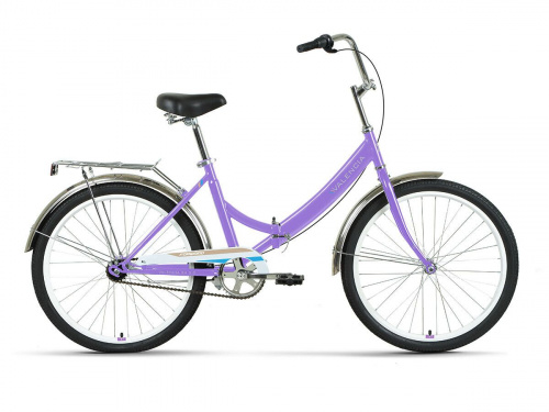 Фото выбрать и купить горный или городской велосипед, туристический, складной, со склада в СПб - большой выбор для взрослого, размеры 14, 16, 20, 22, 24, 26, 28 дюймов, детские велосипеды, велосипед forward valencia 24 3.0 (2022) фиолетовый/голубой, 16"  в наличии - интернет-магазин Мастерская Тимура