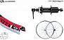 Фото выбрать и купить колесо 26" заднее, втулка shimano tx-505r, дисковая (center lock)/ v-brake, под кассету 8/10 ск., эксцентрик, пистонированный двустеночный белый обод alexrims dh-19 (ут00024950) для велосипедов со склада в СПб - большой выбор для взрослого, запчасти для велосипедов в наличии - интернет-магазин Мастерская Тимура