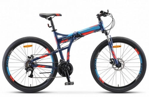 Фото выбрать и купить горный или городской велосипед, туристический, складной, со склада в СПб - большой выбор для взрослого, размеры 14, 16, 20, 22, 24, 26, 28 дюймов, детские велосипеды, велосипед stels pilot 950 md 26 v011 (2020) тёмно-синий, размер 19"  в наличии - интернет-магазин Мастерская Тимура
