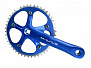 Фото выбрать и купить система пер. 1ск. singlespeed облегч алюм. 1/2х1/8 смен. зв. 46зуб. 165мм синяя m-wave [5-350604] для велосипедов со склада в СПб - большой выбор для взрослого, запчасти для велосипедов в наличии - интернет-магазин Мастерская Тимура