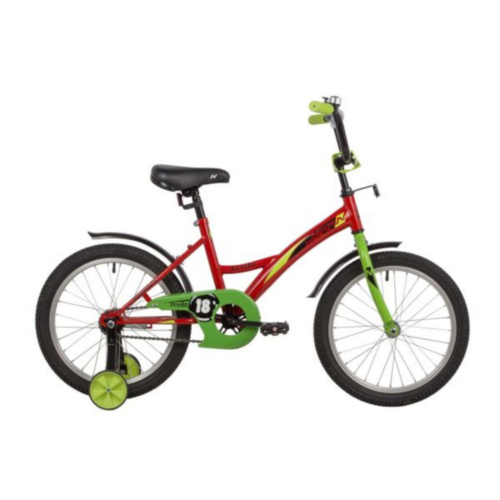 Фото выбрать и купить детский велосипед или подростковый, для девочки или мальчика, размеры 12 дюймов, 14 дюймов, 16 дюймов, 18 дюймов и 20 дюймов, горный, городской, фэтбайк, полуфэт, BMX, складной детский, трехколесный, со склада в СПб - детские велосипеды, велосипед novatrack 18" strike красный, тормоз нож, крылья корот, защита а-тип  в наличии - интернет-магазин Мастерская Тимура