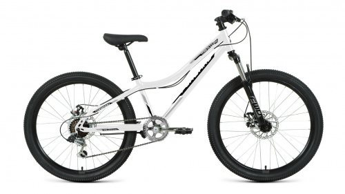 Фото выбрать и купить горный велосипед, горный двухподвес для подростка, BMX, полуфэт, фэтбайк, складной, детский велосипед для девочки или мальчика в СПб - большой выбор, размер колеса 20, 24, 26 и 27,5 дюйма, велосипед forward titan 24 2.0 d (2022) белый/черный, 12"  в наличии - интернет-магазин Мастерская Тимура