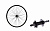 Фото выбрать и купить колесо 29" заднее алю. втулка wz-a208rd, 36 отв., дисковая (6 винтов) / v-brake, под трещётку, гайка, черные спицы, двустеночный обод (ут00021142) для велосипедов со склада в СПб - большой выбор для взрослого, запчасти для велосипедов в наличии - интернет-магазин Мастерская Тимура