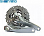 Фото выбрать и купить система (шатуны) shimano, fc-m4050, alivio, 175 мм, 40x30x22t, в комплекте с осью (черный, afcm4050e002x) для велосипедов со склада в СПб - большой выбор для взрослого, запчасти для велосипедов в наличии - интернет-магазин Мастерская Тимура
