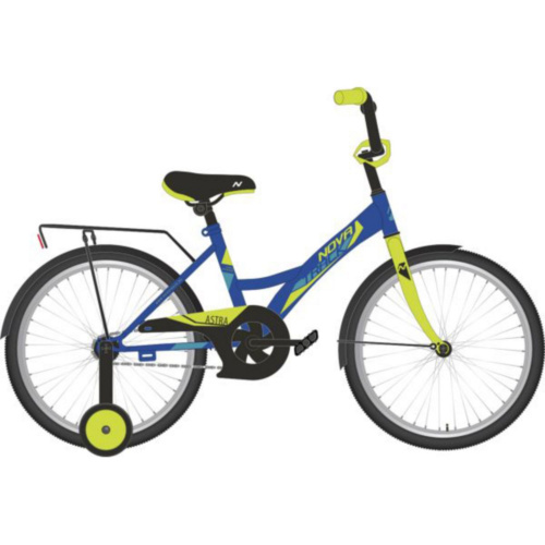 Фото выбрать и купить детский велосипед или подростковый, для девочки или мальчика, размеры 12 дюймов, 14 дюймов, 16 дюймов, 18 дюймов и 20 дюймов, горный, городской, фэтбайк, полуфэт, BMX, складной детский, трехколесный, со склада в СПб - детские велосипеды, велосипед novatrack 18" astra синий, тормоз нож, крылья, багажник, защита а-тип  в наличии - интернет-магазин Мастерская Тимура