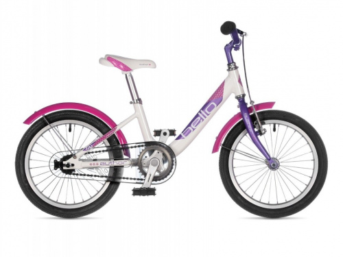 Фото выбрать и купить детский велосипед или подростковый, для девочки или мальчика, размеры 12 дюймов, 14 дюймов, 16 дюймов, 18 дюймов и 20 дюймов, горный, городской, фэтбайк, полуфэт, BMX, складной детский, трехколесный, со склада в СПб - детские велосипеды, велосипед author bello (2021) белый/фиолетовый  в наличии - интернет-магазин Мастерская Тимура