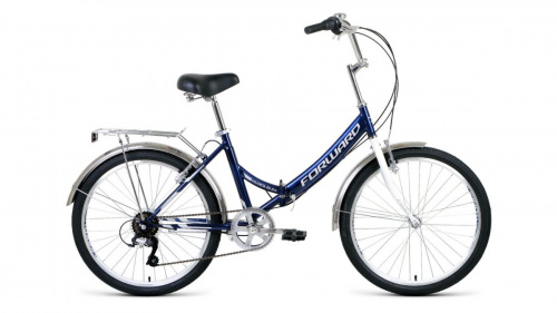 Фото выбрать и купить горный или городской велосипед, туристический, складной, со склада в СПб - большой выбор для взрослого, размеры 14, 16, 20, 22, 24, 26, 28 дюймов, детские велосипеды, велосипед forward valencia 24 2.0 (2020) dark blue/gray темно-синий/серый, размер 16''  в наличии - интернет-магазин Мастерская Тимура