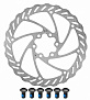 Фото выбрать и купить ротор дискового тормоза 160 мм, 6 болтов, power rt553-g для велосипедов со склада в СПб - большой выбор для взрослого, запчасти для велосипедов в наличии - интернет-магазин Мастерская Тимура