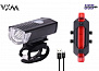 Фото выбрать и купить фонари, комплект (led передн.+задн.) rpl-2255/dc-918, 3/5 led, usb кабель, с аккум. 480 mah, 50 lumens, 3,7v, vxm (ут00021405) для велосипедов со склада в СПб - большой выбор для взрослого, фонари, комплект (led передн.+задн.) rpl-2255/dc-918, 3/5 led, usb кабель, с аккум. 480 mah, 50 lumens, 3,7v, vxm (ут00021405) для велосипедов в наличии - интернет-магазин Мастерская Тимура