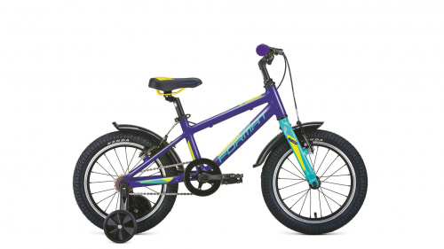 Фото выбрать и купить детский велосипед или подростковый, для девочки или мальчика, размеры 12 дюймов, 14 дюймов, 16 дюймов, 18 дюймов и 20 дюймов, горный, городской, фэтбайк, полуфэт, BMX, складной детский, трехколесный, со склада в СПб - детские велосипеды, велосипед format kids 16 (2021) фиолетовый  в наличии - интернет-магазин Мастерская Тимура