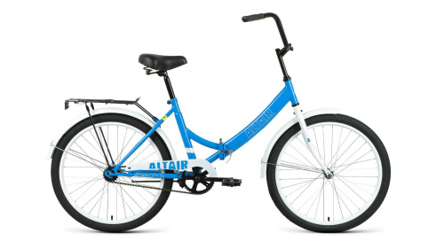 Фото выбрать и купить горный или городской велосипед, туристический, складной, со склада в СПб - большой выбор для взрослого, размеры 14, 16, 20, 22, 24, 26, 28 дюймов, детские велосипеды, велосипед altair city 24 (24" 1 ск. рост. 16") голубой/белый, rbk22al24011  в наличии - интернет-магазин Мастерская Тимура