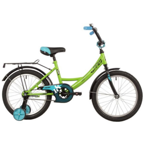 Фото выбрать и купить детский велосипед или подростковый, для девочки или мальчика, размеры 12 дюймов, 14 дюймов, 16 дюймов, 18 дюймов и 20 дюймов, горный, городской, фэтбайк, полуфэт, BMX, складной детский, трехколесный, со склада в СПб - детские велосипеды, велосипед novatrack 18" vector лаймовый, защита а-тип, тормоз нож., крылья и багажник чёрн.  в наличии - интернет-магазин Мастерская Тимура