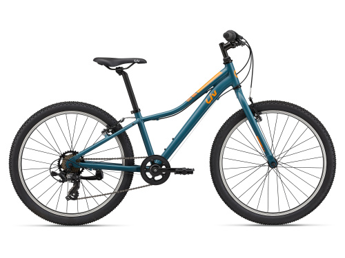 Фото выбрать и купить горный велосипед, горный двухподвес для подростка, BMX, полуфэт, фэтбайк, складной, детский велосипед для девочки или мальчика в СПб - большой выбор, размер колеса 20, 24, 26 и 27,5 дюйма, велосипед liv enchant 24 lite (2022) gray blue  в наличии - интернет-магазин Мастерская Тимура